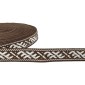 Tautinė juostelė 12mm Ruda balta