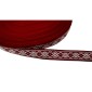 Tautinė juostelė 15mm Bordo balta