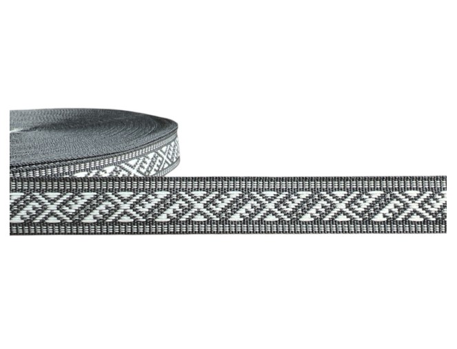 National Ribbon, 15 mm, Gray and White
