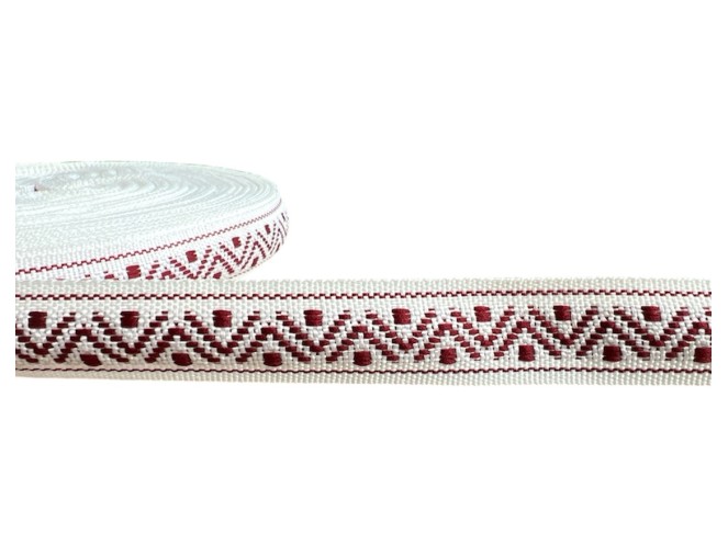 National Ribbon, 18 mm, White and Red