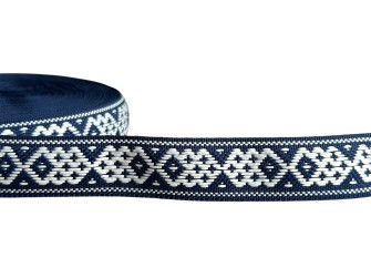 Tautinė juostelė 22mm Tamsiai mėlyna