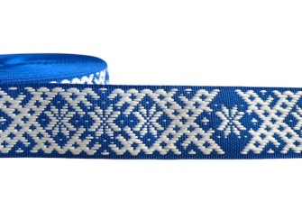 Tautinė juostelė 40mm Mėlyna balta