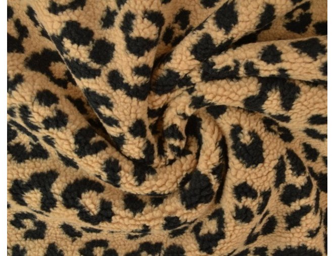 Teddy fabric Leopard print