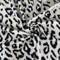 Teddy fabric with leopard print in cream, 320 g/sq m.