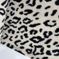 Teddy fabric with leopard print in cream, 320 g/sq m. pristatymas per 1-4 d.d.