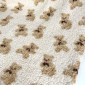 Teddy fabric, "Little Bears," cream-colored, 320 g/sq. m. pigiau