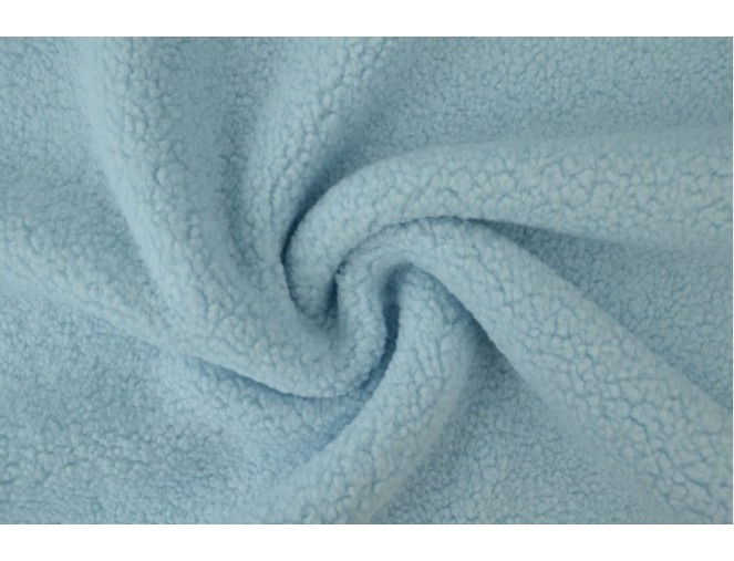 Teddy fabric, light blue, 350 g/sq m