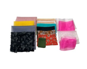 Set of Tulle, Chiffon, and Organza Scraps No. 139