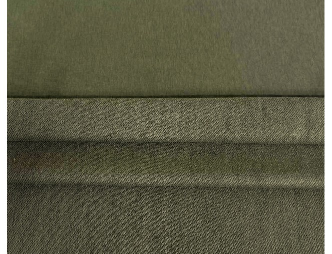 Three-thread looped knit fabric, Khaki pigiau