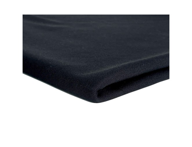 Three-thread looped knit fabric, black