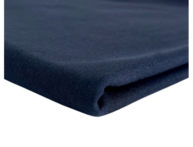 Three-thread looped knit fabric, dark blue