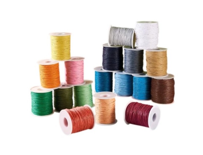 Waxed cord, 1 mm | 13 colors