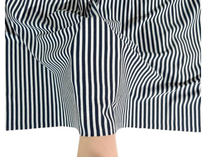 Viscose jersey Dark blue striped internetu