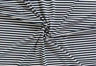 Viscose jersey Dark blue striped
