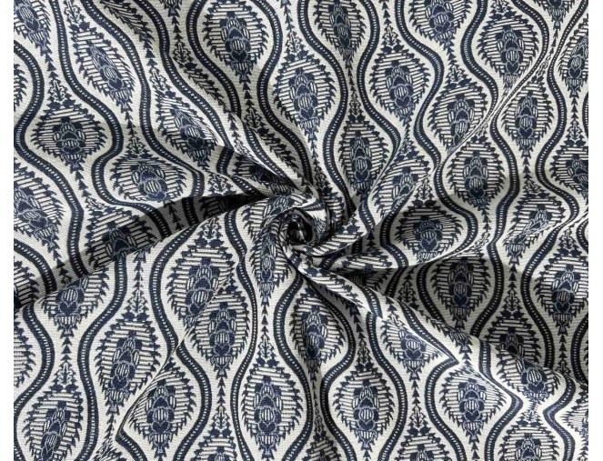 Jacquard Tapestry: Blue Patterns