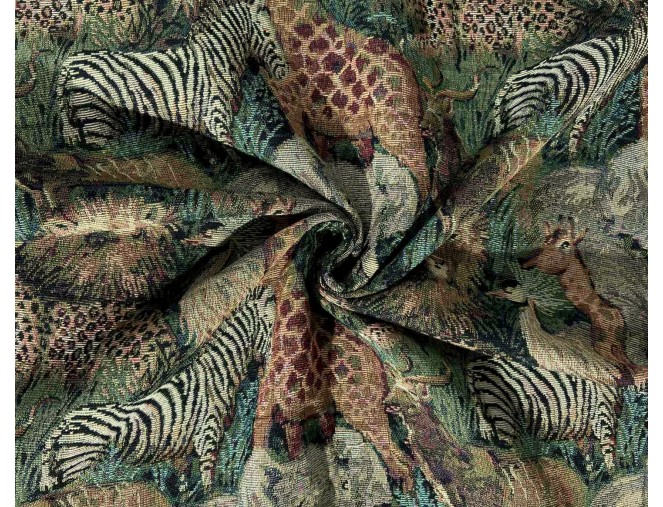 Jacquard Tapestry: Safari Animals