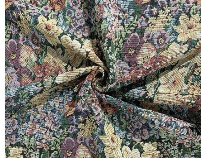 Jacquard Tapestry: Colorful Flowers