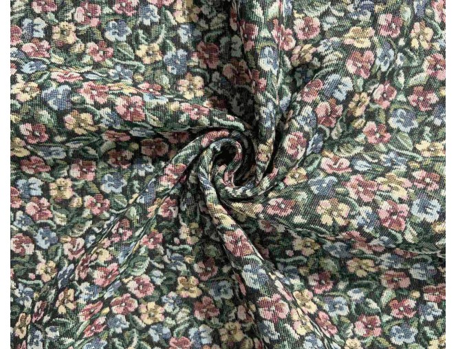 Jacquard Tapestry: Colorful Flowers