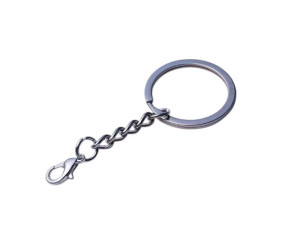 Žiedas raktams su užsegimu 21mm Nikelio